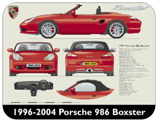 Porsche Boxster 1996-2004 Place Mat, Medium